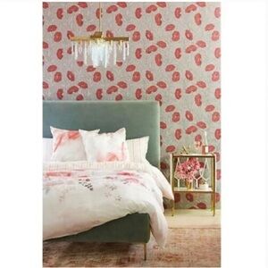 Anthropologie Lelie Duvet Cover Floral Size Queen NWT